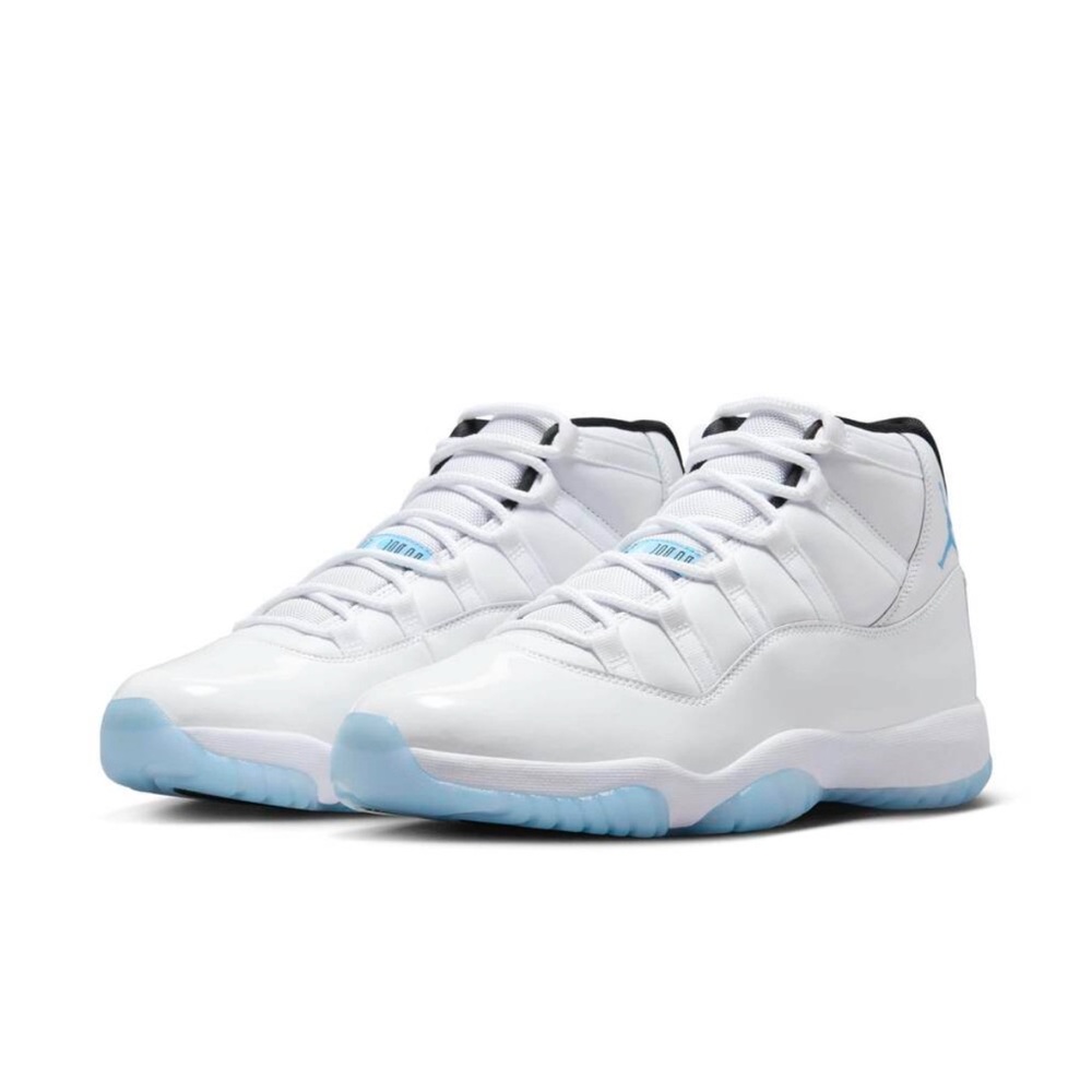 CT8012 104 Nike Air Jordan 11 Retro White/Legend Blue-Black Sneakers Size 10